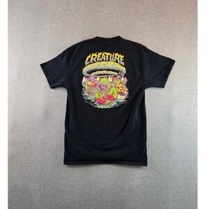 Creature‎ Skateboards T-Shirt Mens Small Black Nuclear Gangreen Graphic Tee